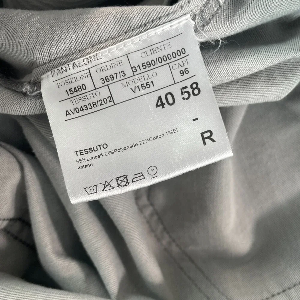Canali Casual Pants Men 40x34 Light Grey Regular Fit Stretch Made Italy NWT $495